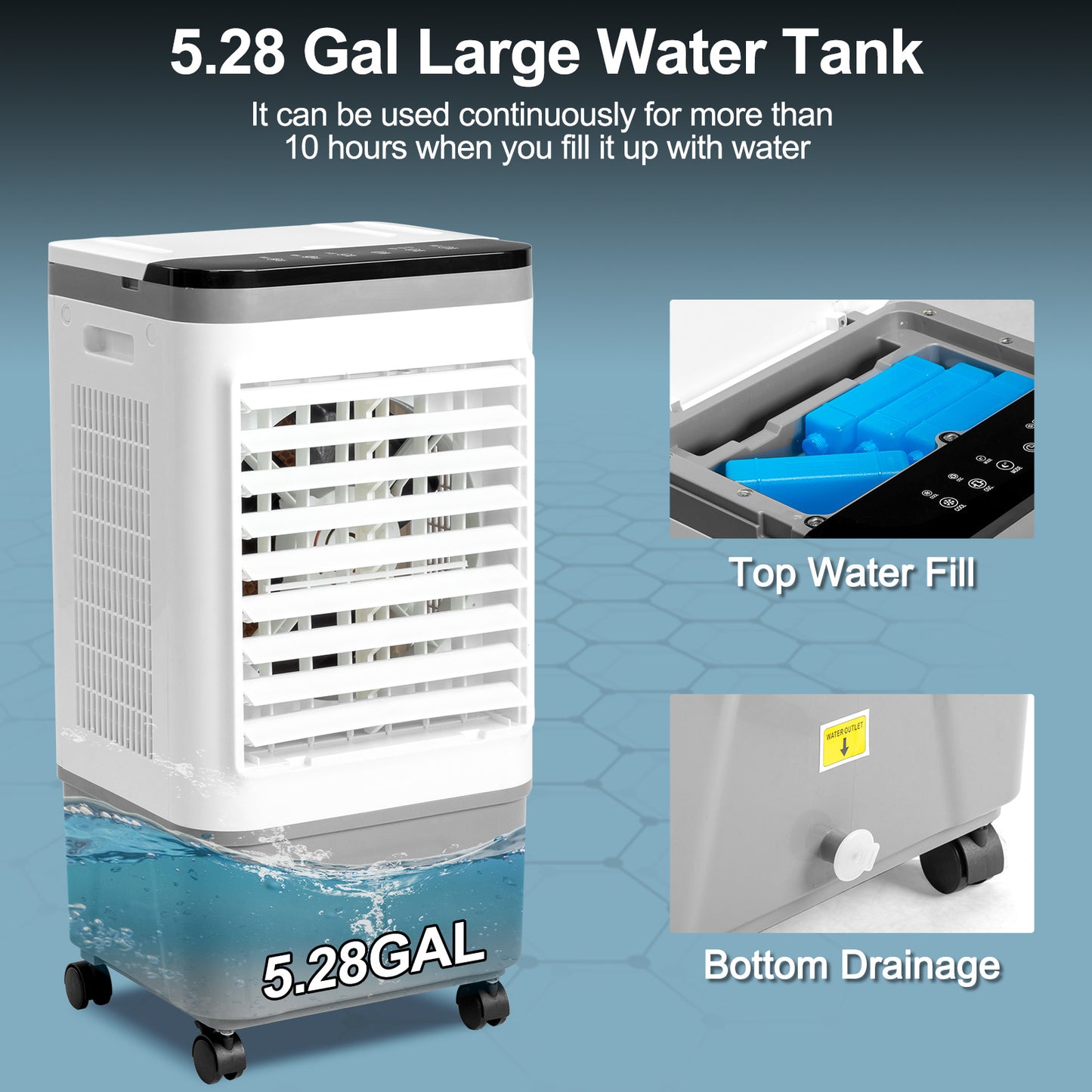 3-in-1 Evaporative Air Cooler - Fan, Humidifier & Timer