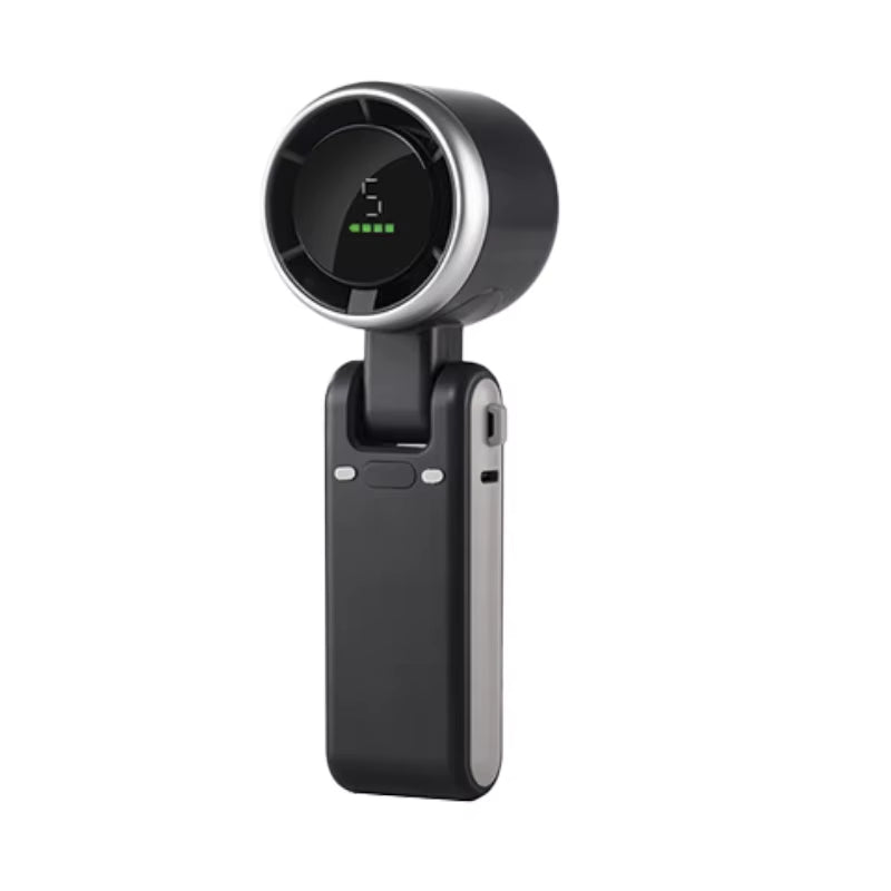 2024 Portable High-Speed Turbo Handheld and Neck-Hanging Fan with LED Adjustment for Outdoor and Desktop Use