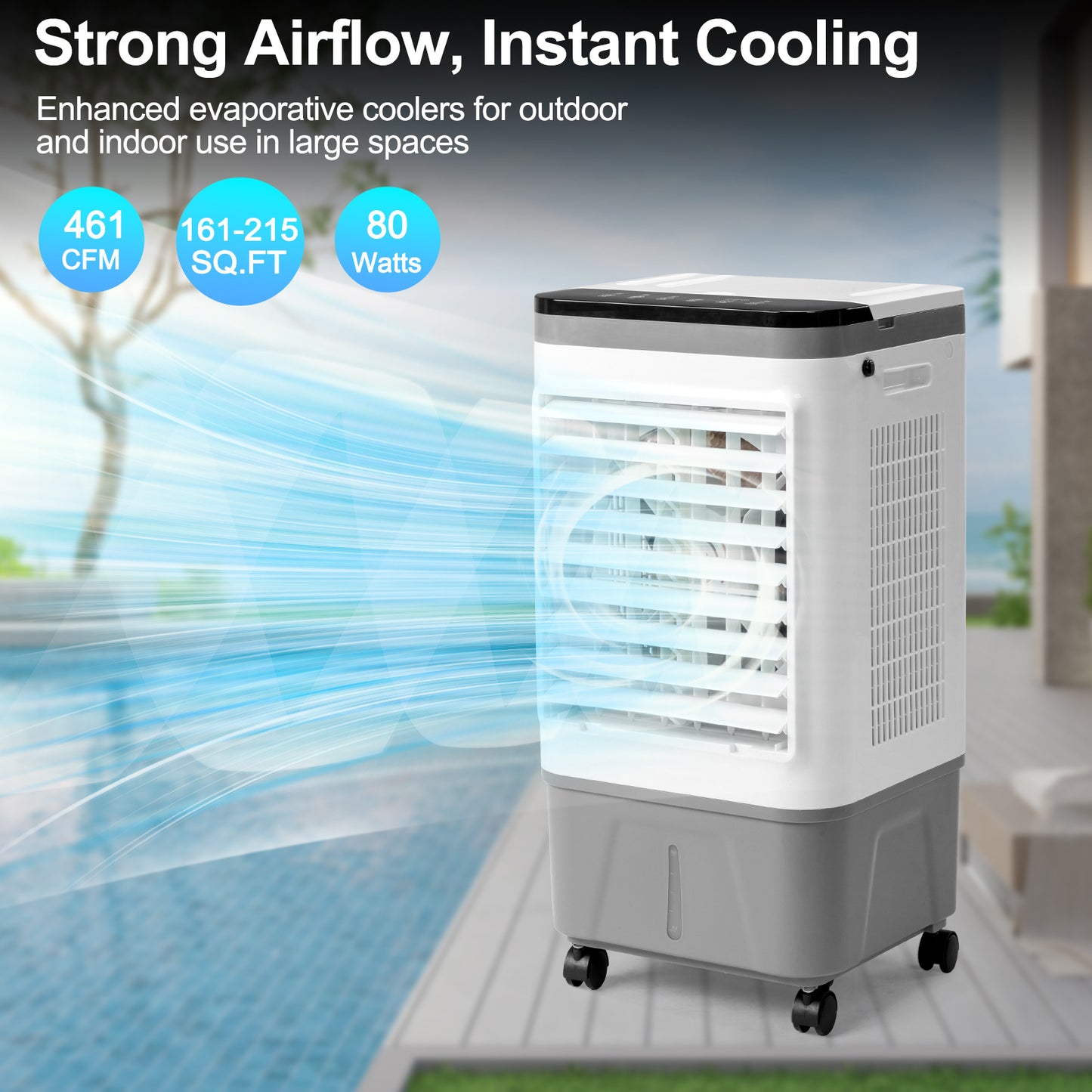 3-in-1 Evaporative Air Cooler - Fan, Humidifier & Timer