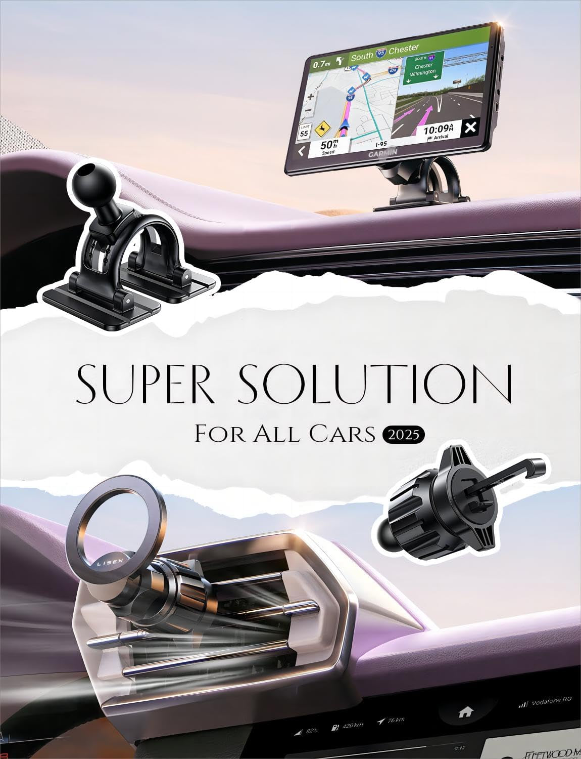 for Magsafe Car Mount [95% Increase Magnetism] Magnetic Phone Holders for Your Car,Car Accessories for Men Women Truck 360 Dashboard Vent Phone Mount for Garmin GPS Fit Iphone 16 15 14 13 12
